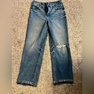 Express Relaxed Straight High Rise jeans